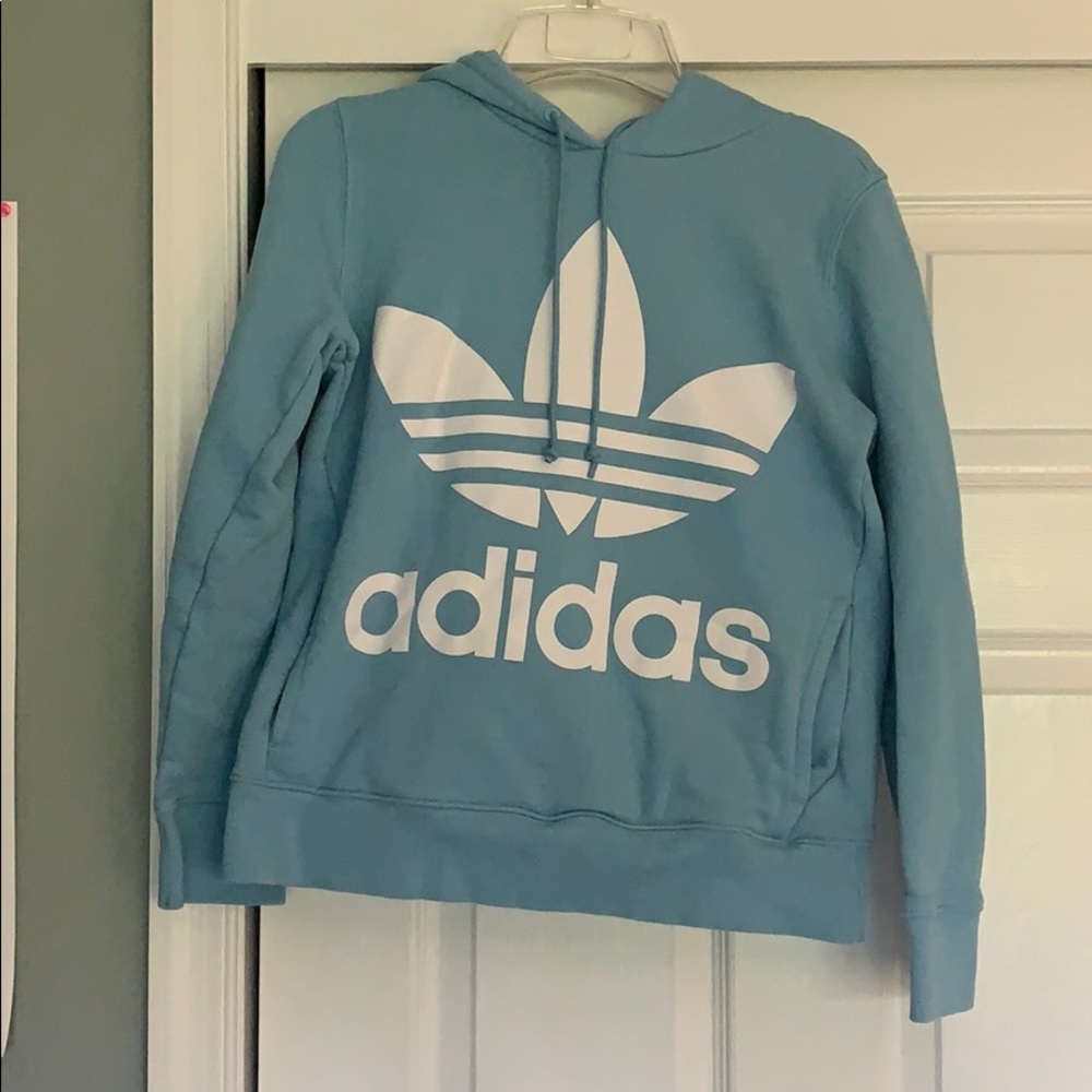 Blue adidas hoodie